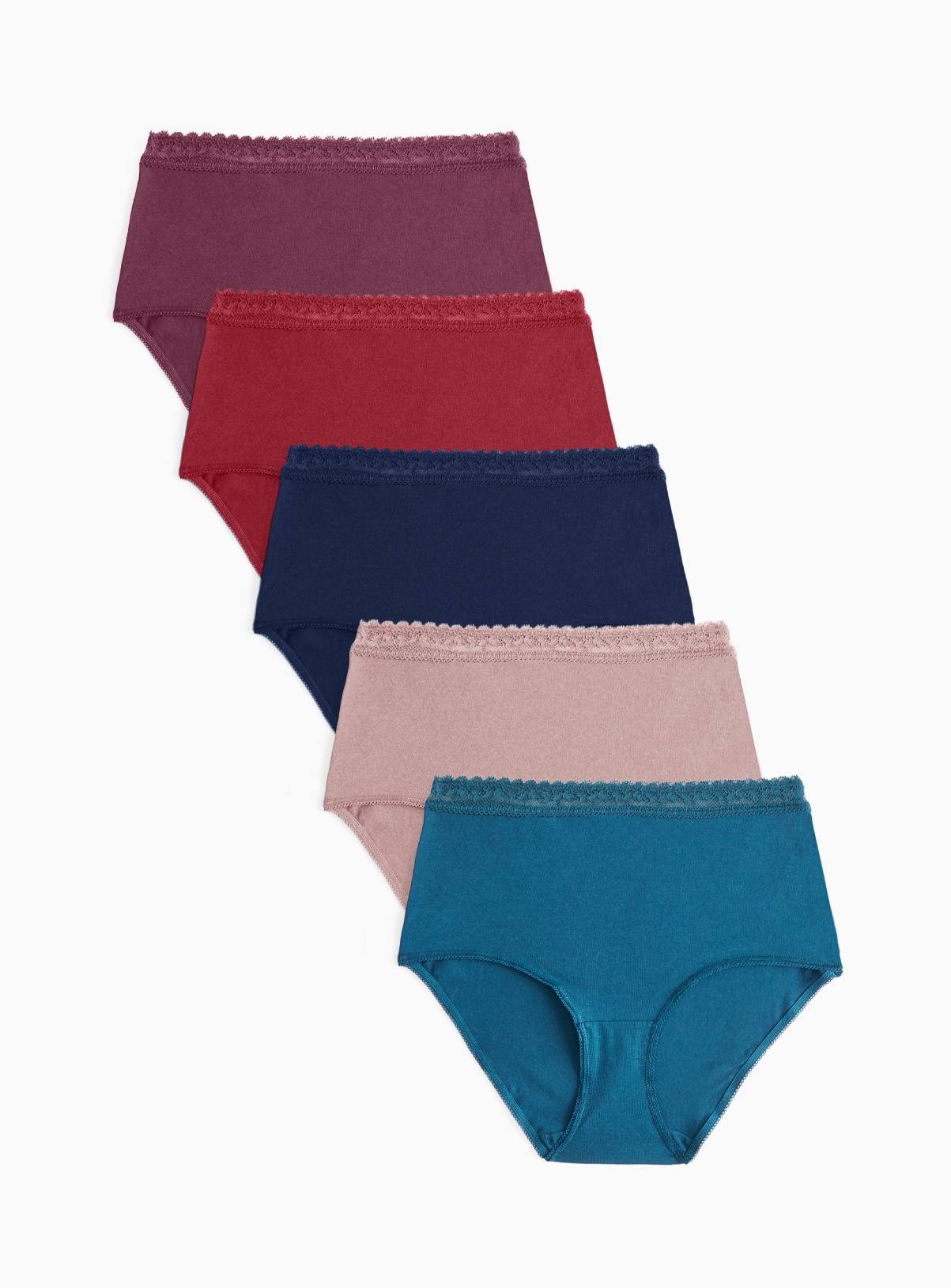 Lace Trim  Briefs 5-Pack 16 - Image 1